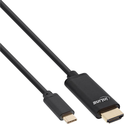 Inline Adapter USB , USB Type-c Male a HDMI Male (modo Alternativo Dp), 4K2K, Black 2M — image 1