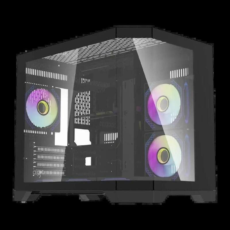 Darkflash FT418 Mini Tower 3 Paneles Glass Tempered M-atx/ITX 6 Fans ARGB Black PC Case