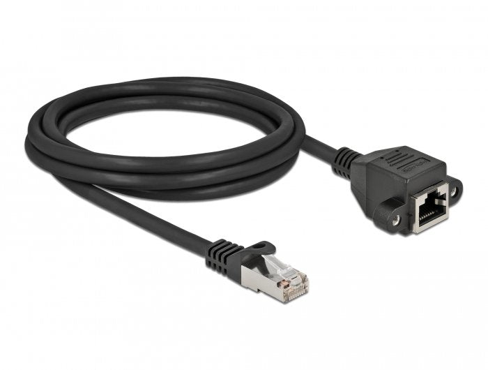 Delock Cable 87002 Network Black 2M CAT.6A S/FTP (s-STP)