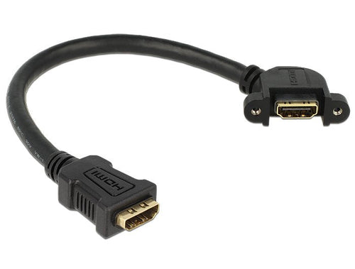 Delock 85101 HDMI Cable a Female HDMI a Female Panel-mount 110° Angled 25CM — image 1
