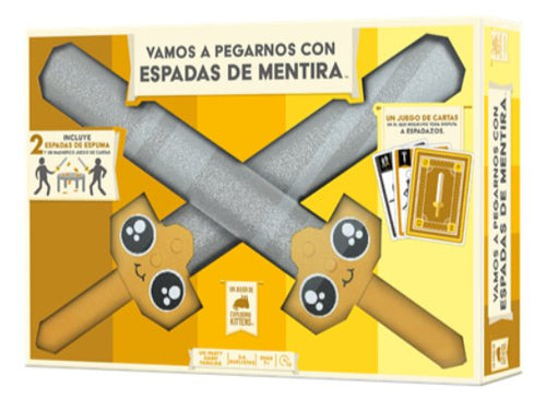 Set Of Desk Vamos a Pegarnos With Espadas Mentira Edad Recomendada 10 Years — image 1