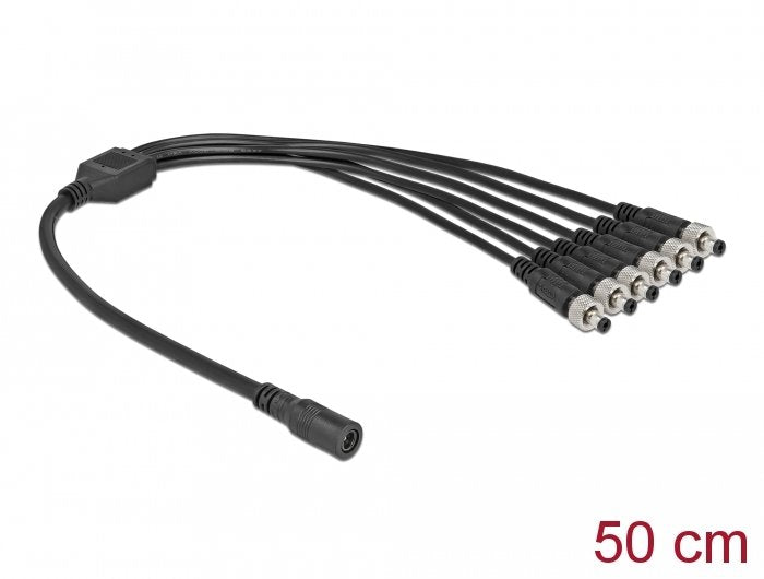 Delock Cable Divisor Cc 5,5 X 2,1MM 1 X Female a 6 X Male Atornillable