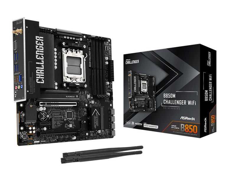 Asrock Motherboard B850M Challenger Wi-Fi DDR5 AM5 90-MXBU40-A0UAYZ Retail