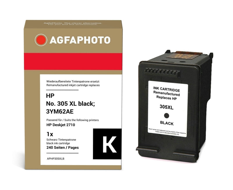 Agfaphoto Cartridge HP APHP305XLB NO.305XL 3YM62AE Black Remanufactured