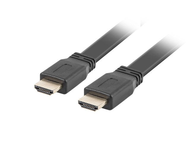 Lanberg HDMI Cable CA-HDMI-21CU-0010-BK Connectors Male/Male Chapados Oro Cable Flat Resolution Up To 3840*216
