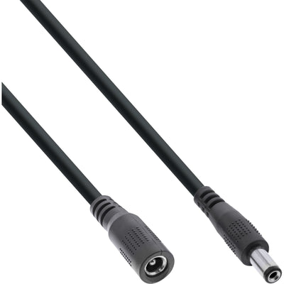 Inline Cable Extensión Cc , Plug Cc Male/Female 5,5X2,5MM, Awg 18, Black 3M — image 1