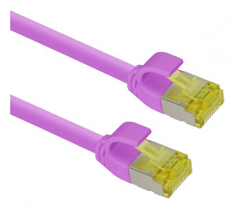 Helos Ultra Slim Network Cable S/FTP CAT.6A Magenta 10,0M