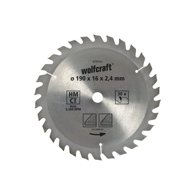 Wolfcraft Drive Saw Circular Ct, 30 Teeth Ø210MM 6737000 — image 1