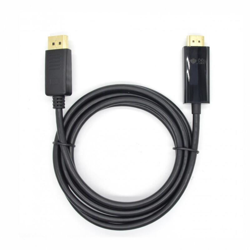 DisplayPort - HDMI Cable 1.8M. Black
