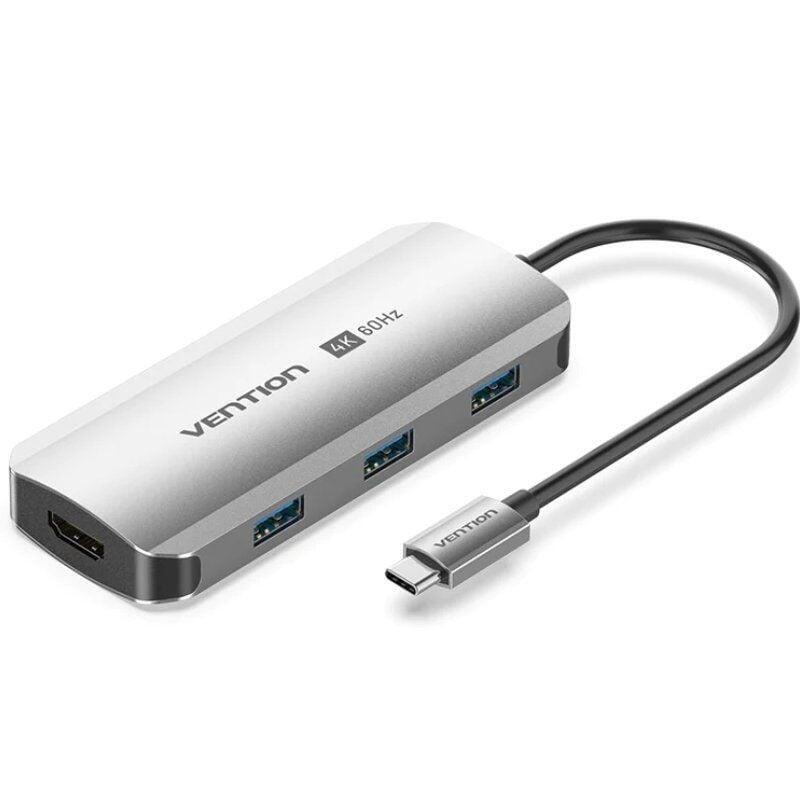 Vention Docking USB Type-c Tqdhb 1x HDMI 4K 3x USB 1x USB Type-c Pd Grey