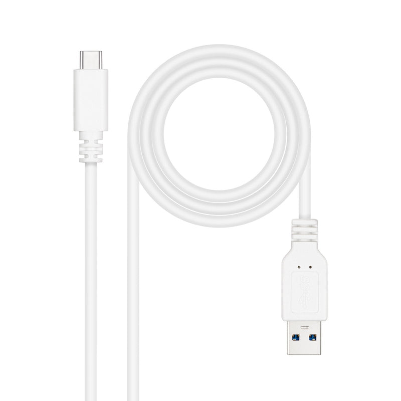 Nanocable USB Cable 3.1 GEN2 10Gbps 3A USB-C/m-a/M - 1.0M - White