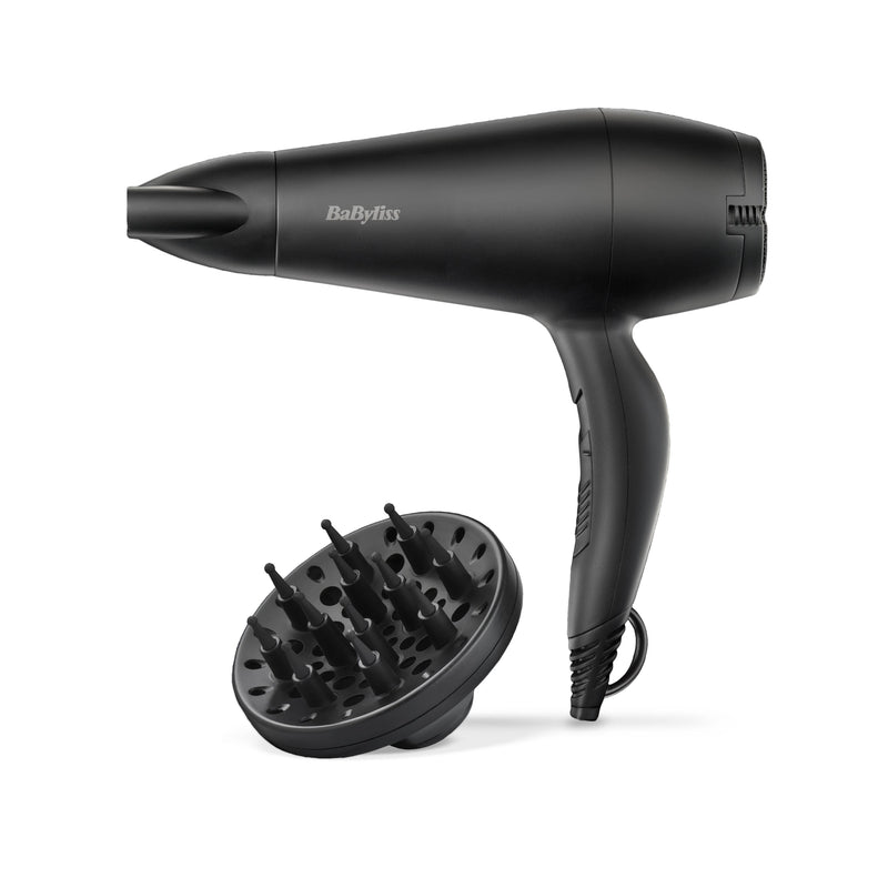 Babyliss Hair Dryer 2000W With Difusor Black Smooth D215DE