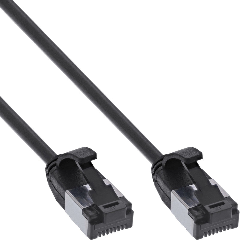 Inline® Network Cable Slim, U/FTP, CAT.8.1, Tpe Halogen-free, Black 10M