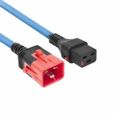 Powercord C19 IEC Lock - C20 IEC Lock Dual Locking Blue 2M, PC3638 — image 1