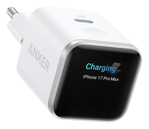 Anker Nano Charger 45W GaN Charger 1x USB-C Activeshield 5.0 Touchsensor Iphone Detección Smartdisplay White — image 1