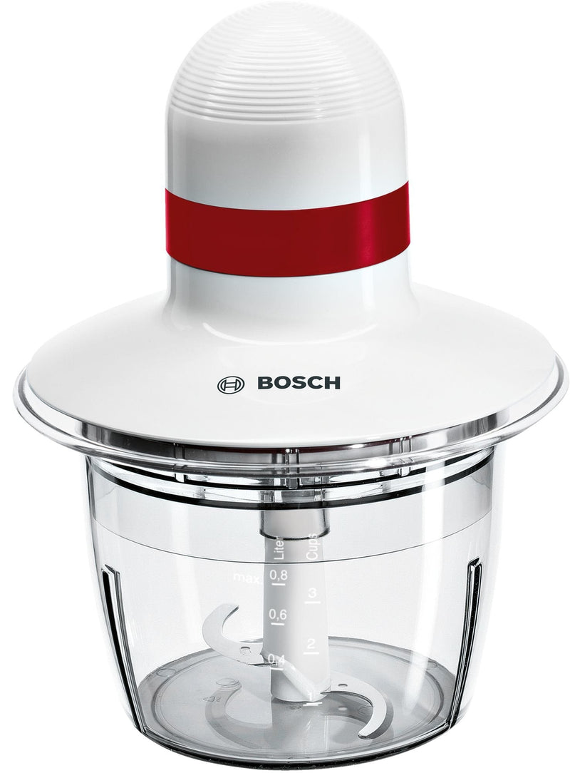 Bosch MMRP1000 Chopper Alimentos Eléctrica 0,8 L 400W Red Transparent White