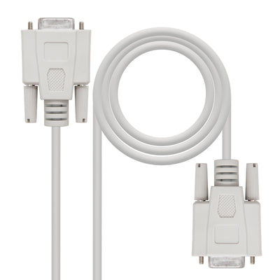 Nanocable Cable Serie Modem DB9 Female a DB9 Female 1.80M - Beige — image 1