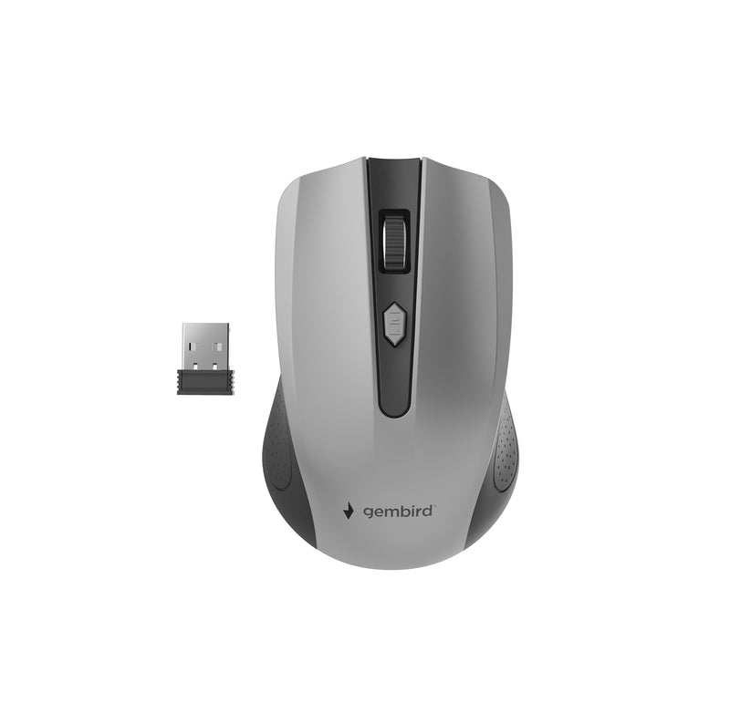 Gembird Mouse Óptico Wireless 4 Buttons (800 - 1600 Dpi) Black/ Grey