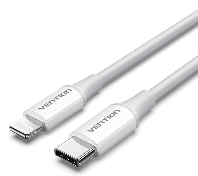 Vention USB 2.0 USB-C To Lightncabl Ing M-m 3A Cable 1M White