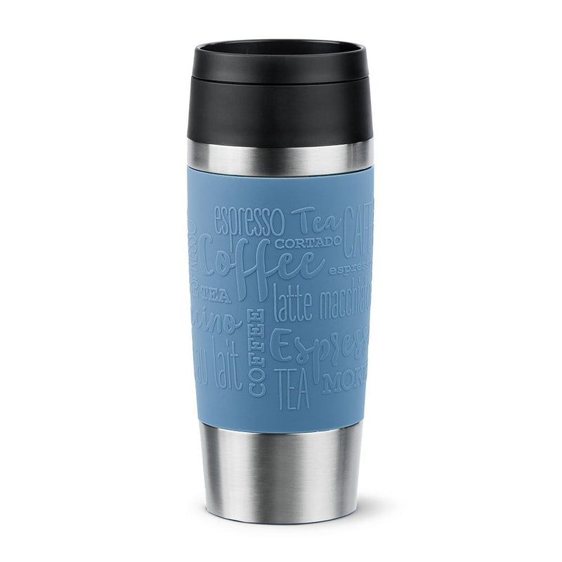 Emsa Mug Thermal Travel Mug Clásica Blue/Steel Inoxidable, 0,36 Litros N2021100