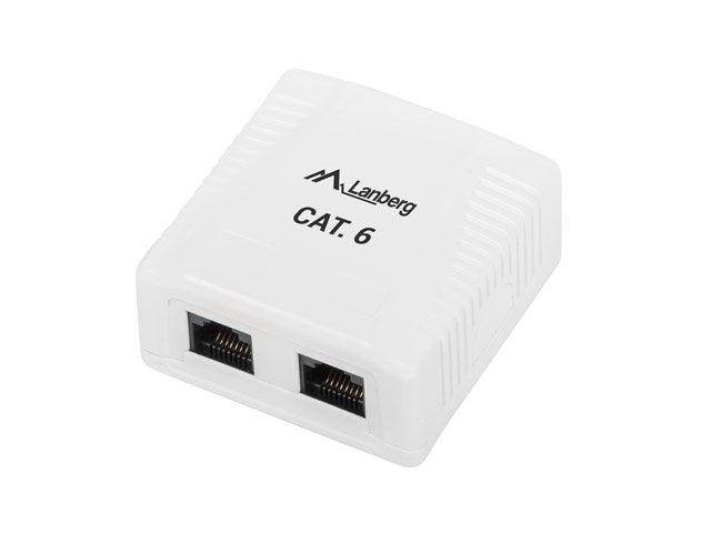 Lanberg Box Of Surface CAT.6 UTP Without Protection 2x RJ45 White