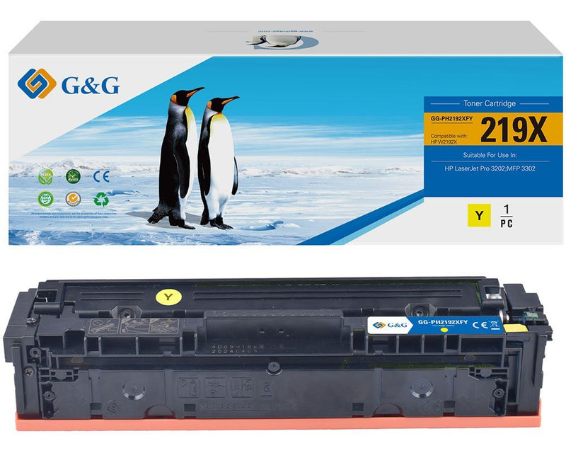 G&g Toner Compatible With HP 219X Yellow
