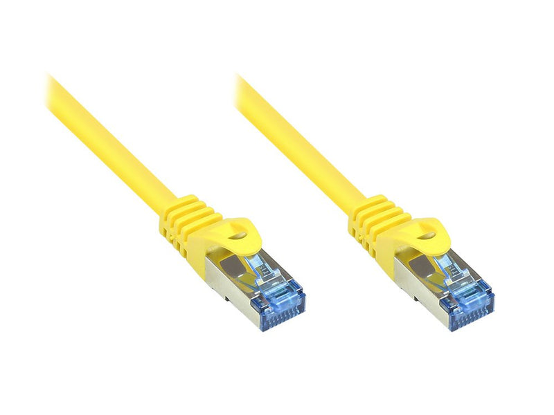 Goodconnections Network Cable With Protector Pestaña, CAT.6A, S FTP, Pimf, Libre Halógenos, 500MHZ, Yellow 15M