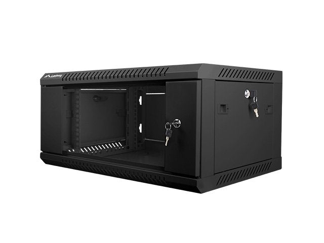 Lanberg Cabinet Mural WF01-6404-10B Black 19\1 4U IP20 600X450X279MM Up To 60KG Charging Accesorios Assembly