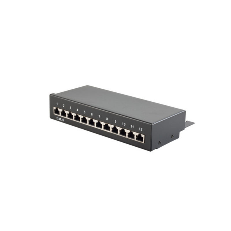 S-impuls DESKTOP-RJ45-PATCHPANEL,12-PORT, CAT.6 STP, Sw