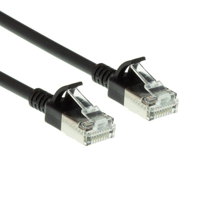 Black 7 Meter Lszh U FTP CAT.6A Datacenter Slimline Patch Cable Snagless With RJ45 Connectors — image 1