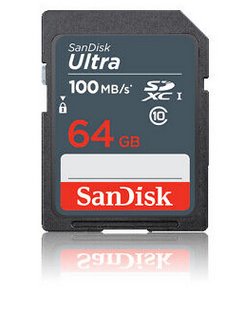 SanDisk Ultra 64GB Sdxc Mem Card 100MB/S