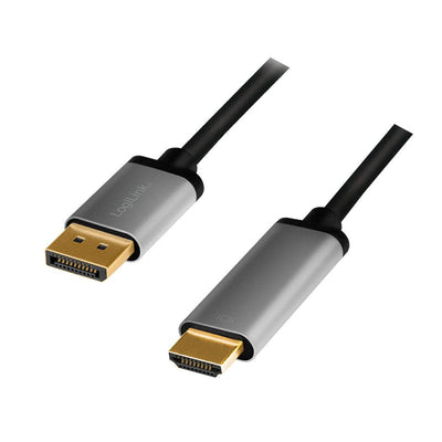 Logilink CDA0107 Cable DisplayPort HDMI 2M Black Grey — image 1