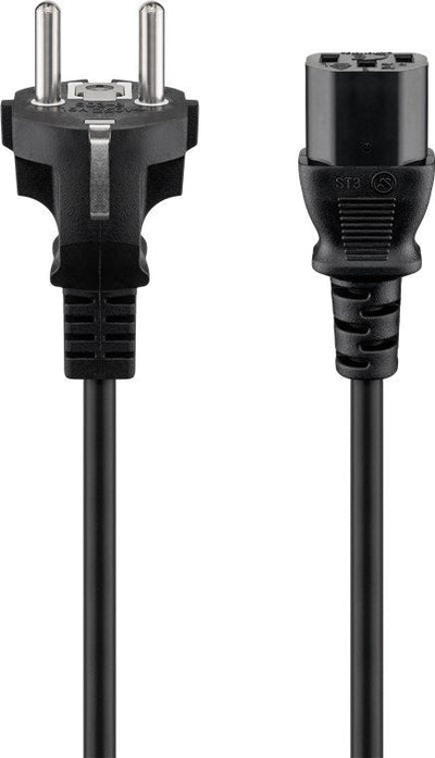 Goobay Cable Connection Aparatos Frí Or C13 Plug Contact Protector Black 5 Metres Plug Recto 96037 — image 1