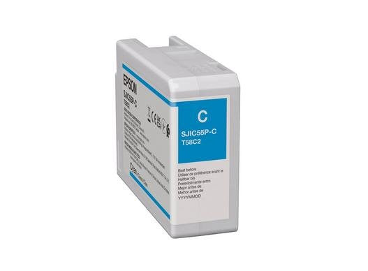 Epson SJIC55(C) Ink Cartridge 1 Pieces Genuine Cyan