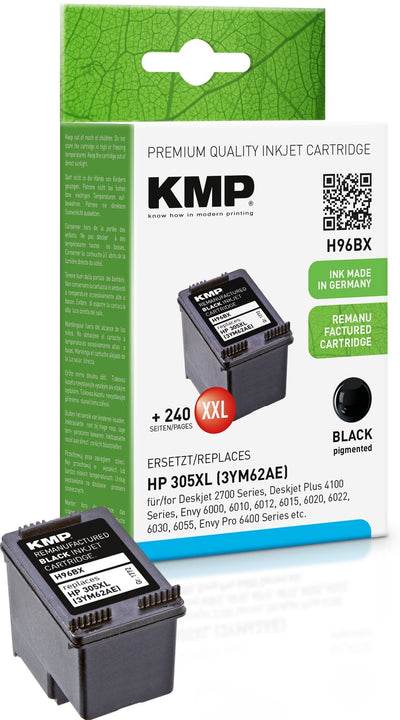 Kmp Ink Compatible HP 3YM62AE 305XL Black 480 Copias 10ML H96BX — image 1