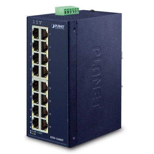 Planet ISW-1600T Switch No Administrado Fast Ethernet (10/100) Blue