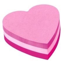 Post-it Bloc 225 Notas Adhesivas Reposicionables - Forma Corazon - 70X70MM - Pink