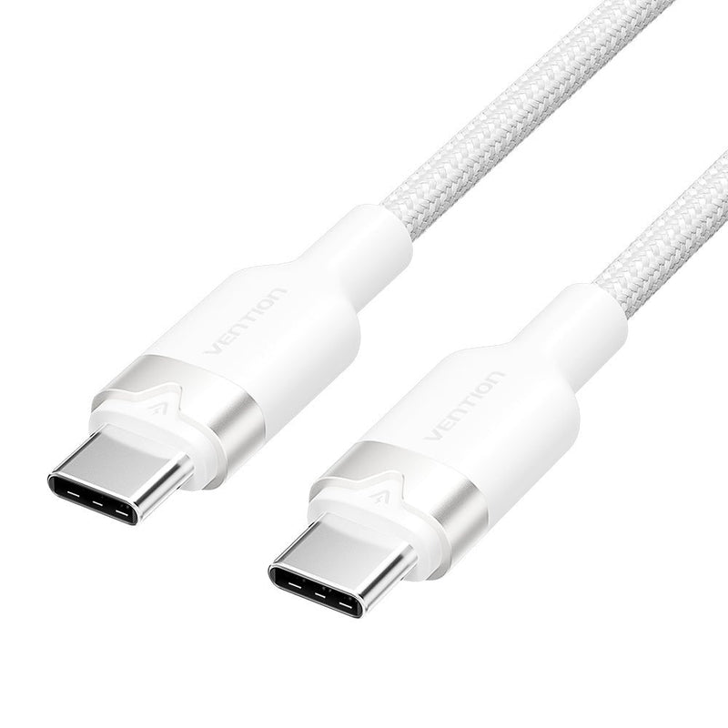 Vention USB Cable 2.0 Type-c 3A Trdwh USB Type-c Male USB Type-c Male Up To 60W 480Mbps 2M White