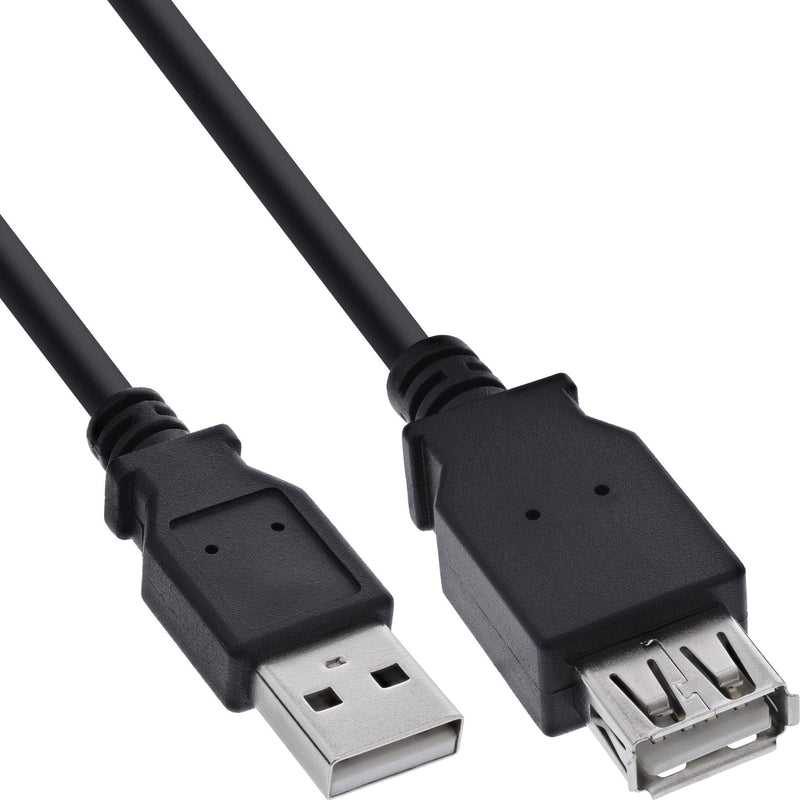 Inline Cable Extensión USB 2.0A Male a Female Black 1M