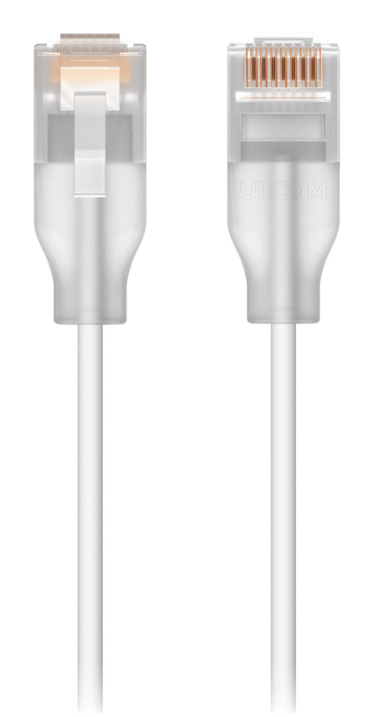 Ubiquiti UACC-CABLE-PATCH-EL-1M-W Network Cable Translúcido, White CAT.6