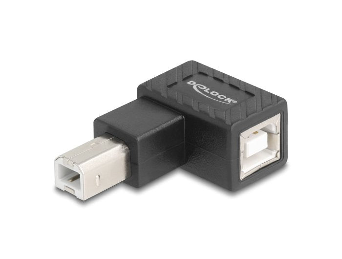 Delock Adaptador USB 2.0 USB Typ-b Male a USB Typ-b Female 90° Links Angular