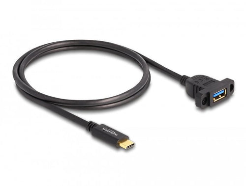 Delock Superspeed USB 10Gbps (USB 3.2 Gen 2) USB Cable Type-c™ Connector Male a USB Type a Connector Female 1M — image 1