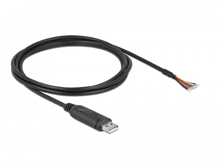 Delock Cable Adapter USB 2.0 Type a Serie RS-232 With 9 Offenen Extremos Cable + Apantallamiento 2M