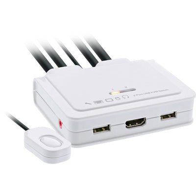 Inline Switch KVM , 2 Ports USB-C + HDMI a Hdmi, 4K, With Audio, Cable Integrado — image 1