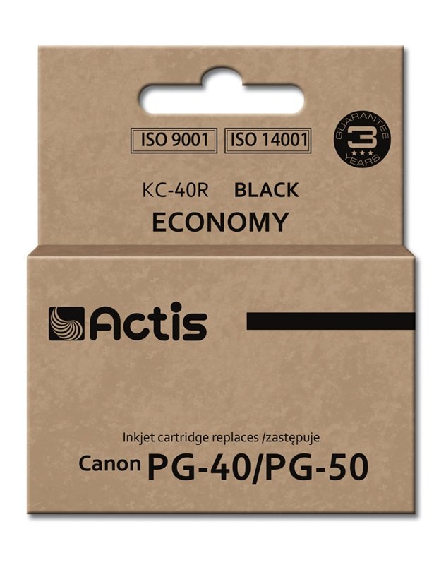 Actis Ink KC-40R (reemplazo Canon PG-40 / PG-50 - Standard - 25ML - Black
