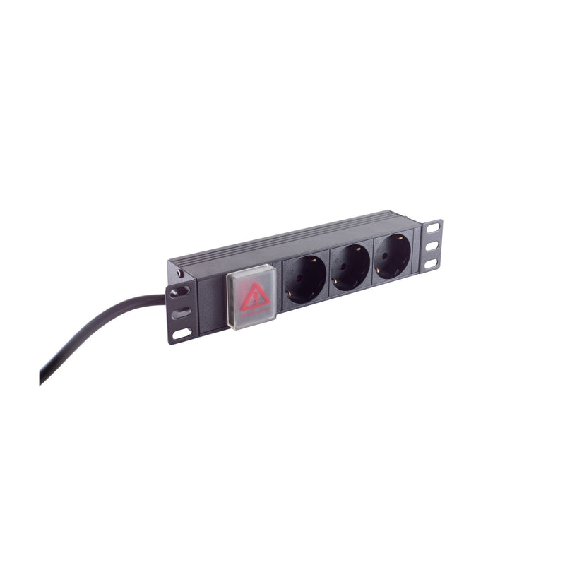 S-impuls 10 Power Strip Plugs 3-VÍAS, 1HE, Black