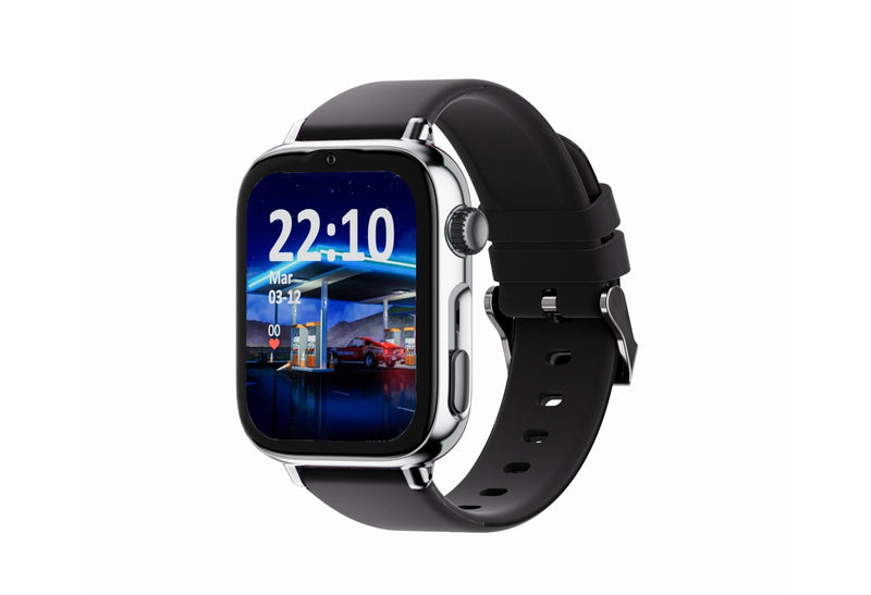 Savefamily Watch Smart Kids Savewatch Plus 2 - Screen Amoled - Housing Plateada - Strap Silicone Black