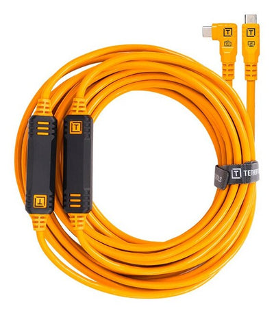 Tether Tools Tetherpro USB-C Auf USB-C Rechter Winkel Orange 9,4M — image 1