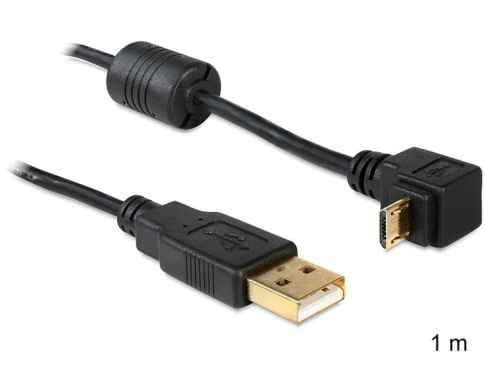 Delock 83148 USB Cable 2.0 USB a Micro-usb B 1M Black