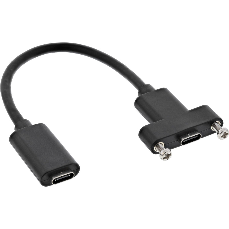 Inline USB 3.2 GEN.2 C Female a Female With Cable Brida 0,2M, Black